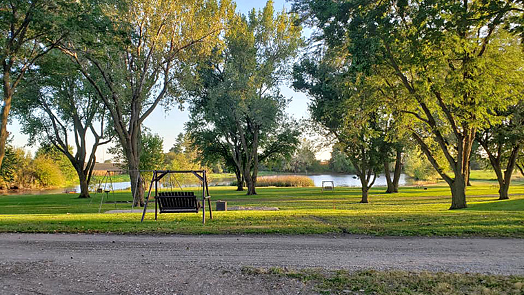 View of Pond at Prairie Oasis RV Park